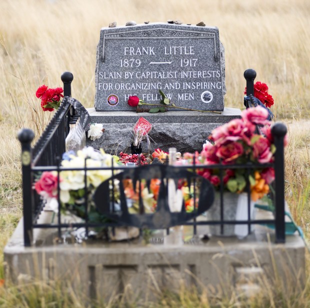 Frank Little's gravesite in Mountain View Cemetery in Butte.