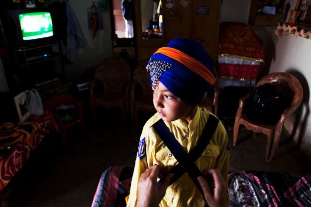 1. "My father always wanted me to be a turbaned Sikh but never expressed himself until a week before his death. I promised to fulfill his desire. Since that day I started growing my hair and now I am a fully devoted Sikh. It gives me immense happiness to be back on the path of Sikhism and more so when I see my brother following my footsteps." / 2. Kunwarajit learned to read the Sikh religious language (Gurmukhi Punjabi) before he even started school.