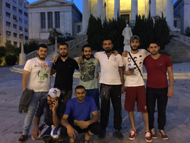 Pasha and friends exploring Athens.