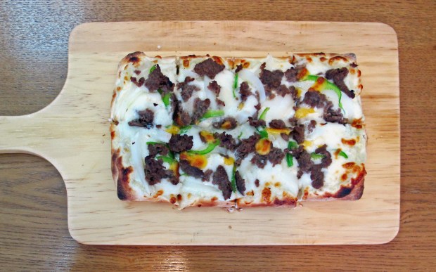 Jisoo Kim’s bulgogi pizza. (Photo by Annette Ekin)