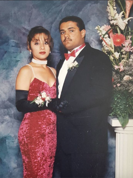 1: Maricela and Mando at Santa Monica High School's 1993 prom (Photo courtesy of @madeinsamo/Veteranas and Rucas) / 2: Marible in Santa Ana in 1997 (Photo courtesy of @calypssoo/Veteranas and Rucas)