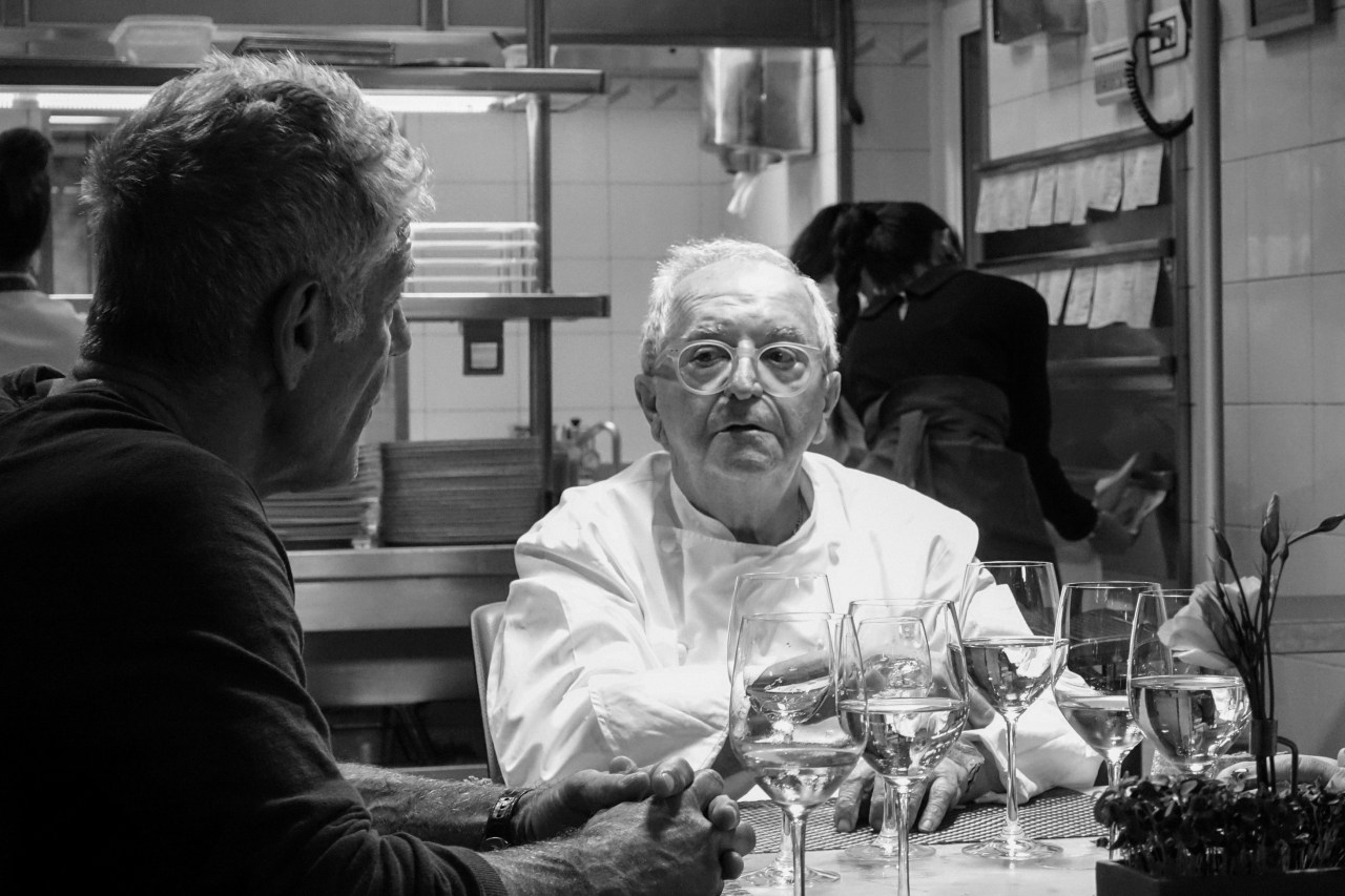 Juan Mari Arzak joins Anthony Bourdain for dinner at his own restaurant, Arzak.