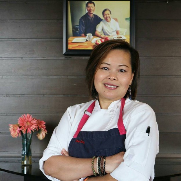 1. Chef Seng Luangrath. (Photo by Jai Williams) / 2. Chefs at work. (Photo by Catzie Vilayphonh)