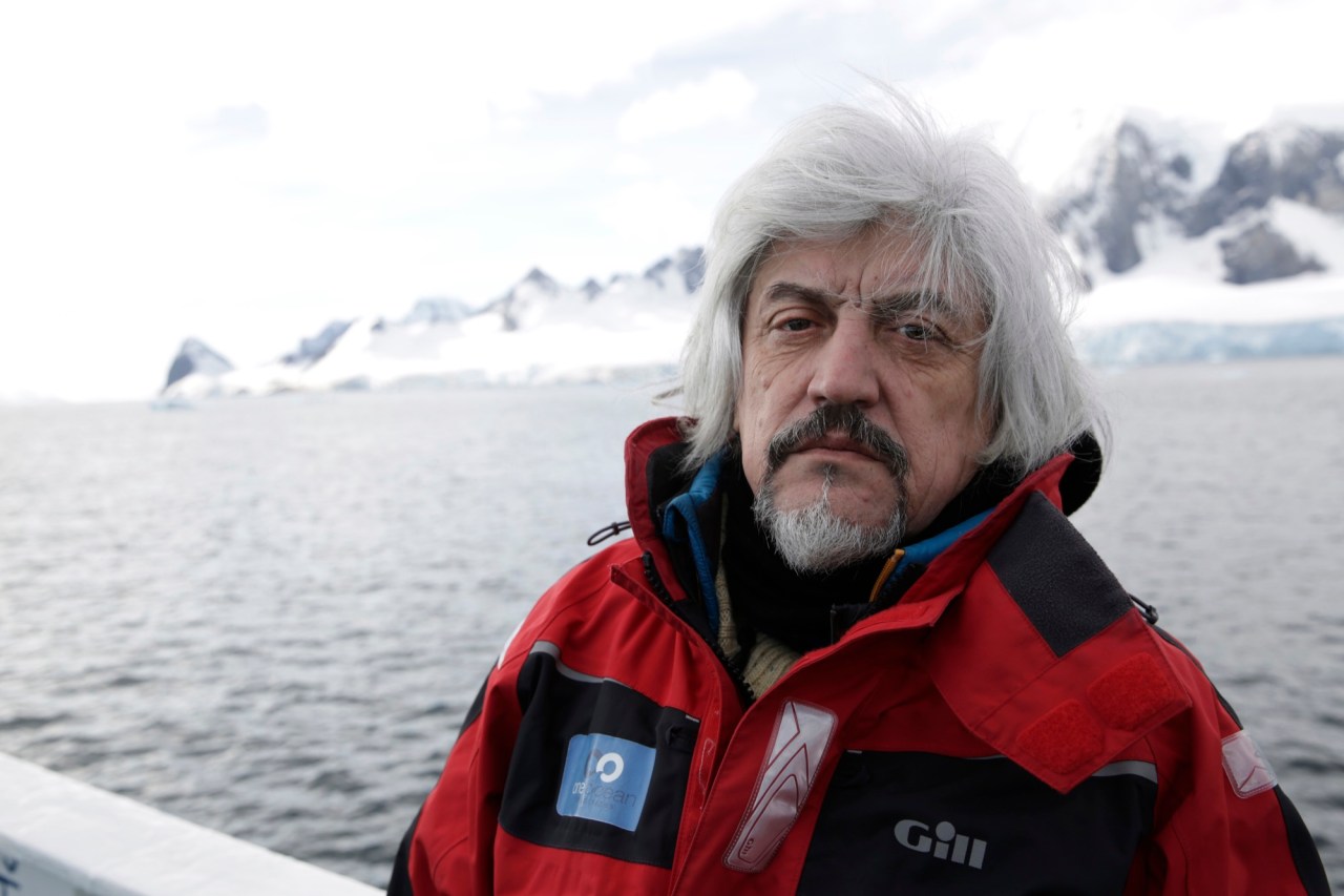 Alexander Ponomarev, 60, the founder and commissioner of the Antarctic Biennale, worked as a sailor and submariner before dedicating himself to contemporary art.