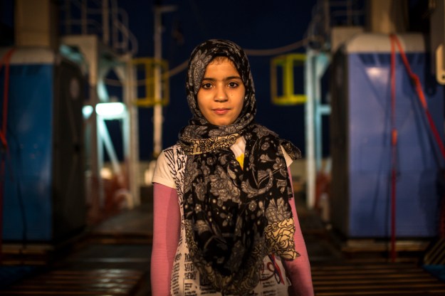 Young Syrians on board the Topaz Responder.