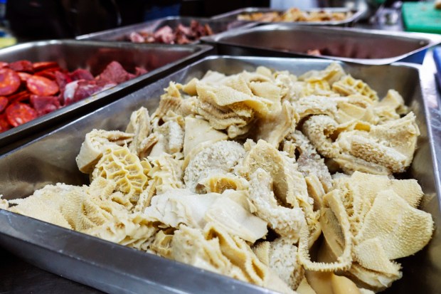 Tripe on display at Cozinha do Martinho.