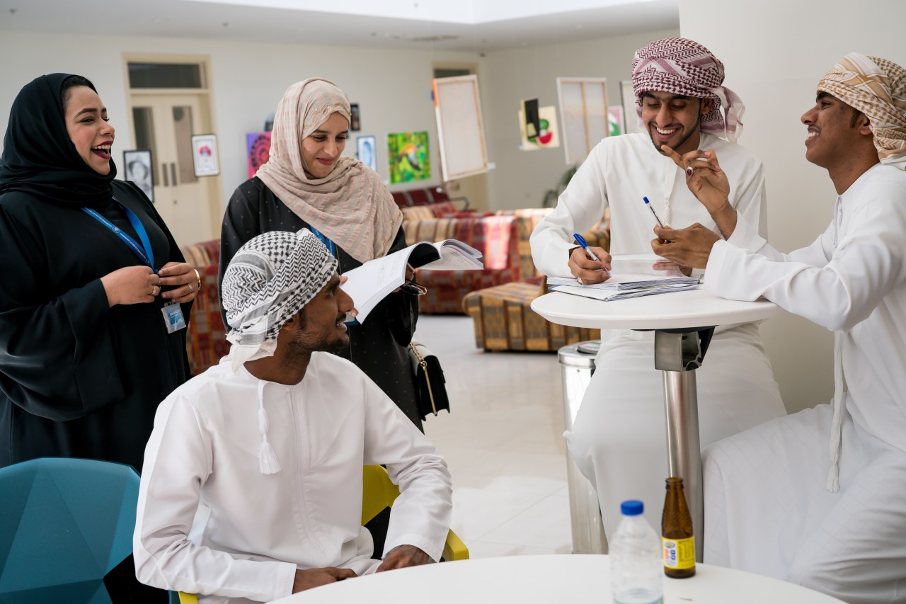 Khulood Alblooshi, a 29-year-old civil engineering lecturer, at Caledonian College.