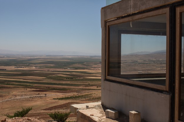 1. The view from the Couvent Rouge winery. / 2. Fermentation vats at the winery.