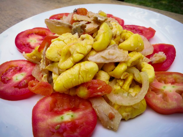 Ackee and salt cod.