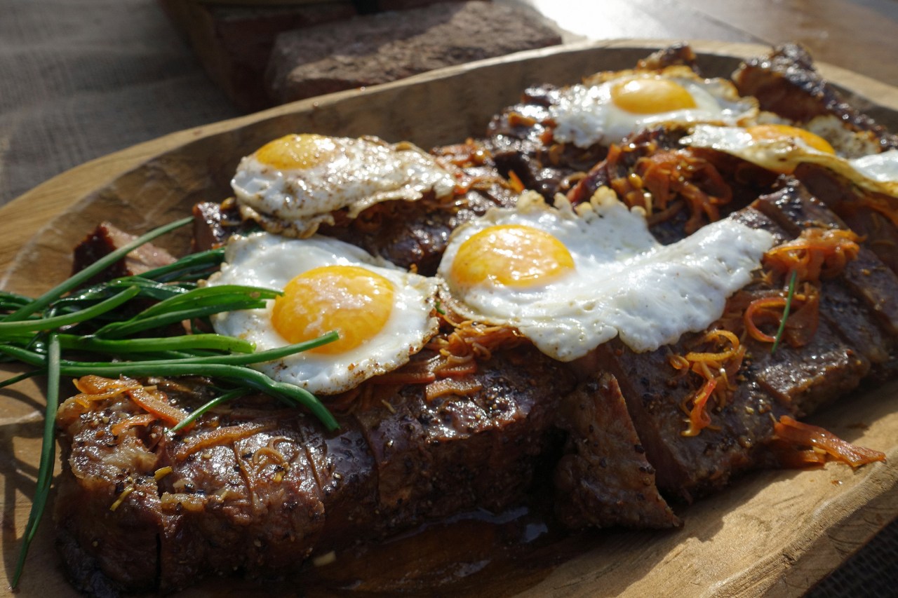 Backyard barbecue ribeye.