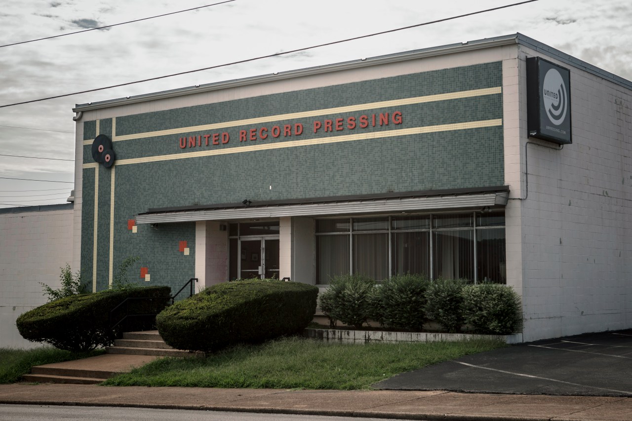 The exterior of the old United Record Pressing building at 435 Chestnut Street in Nashville. Motown Records is one of the company's largest clients and, during segregation, recording artists of color that came to Nashville stayed in what was called the "Motown suites" in this building's second floor.