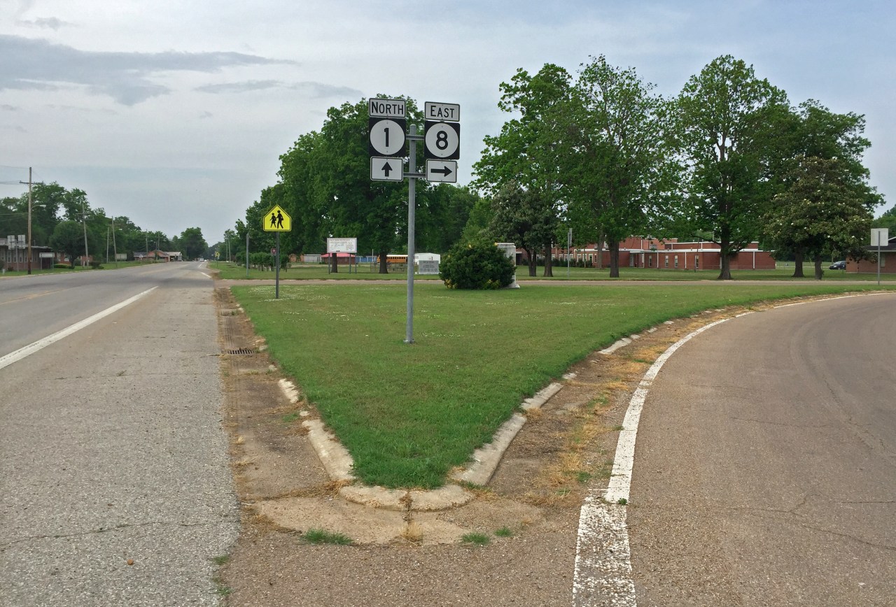 The infamous intersection of Routes 1 and 8 in Rosedale is one of a handful of locations claimed to be the crossroads at which Robert Johnson made his deal with the devil.