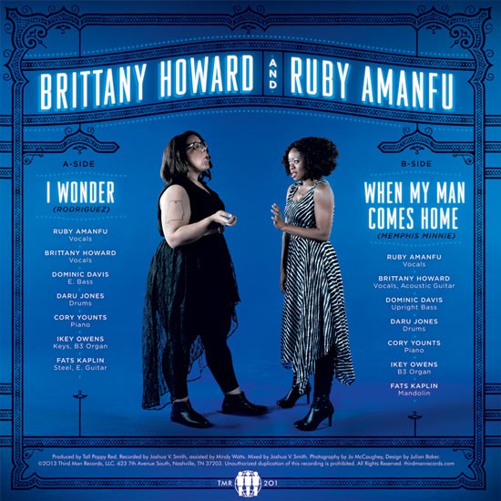 Album art for the Brittany Howard and Ruby Amanfu 7-inch packaging. (Photos courtesy of Third Man Records)