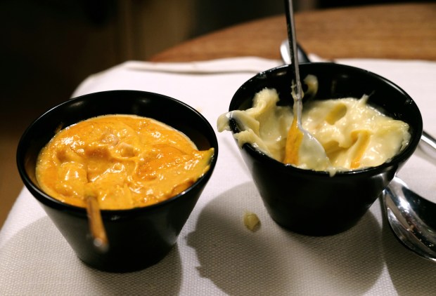 Rouille and aïoli sauces.