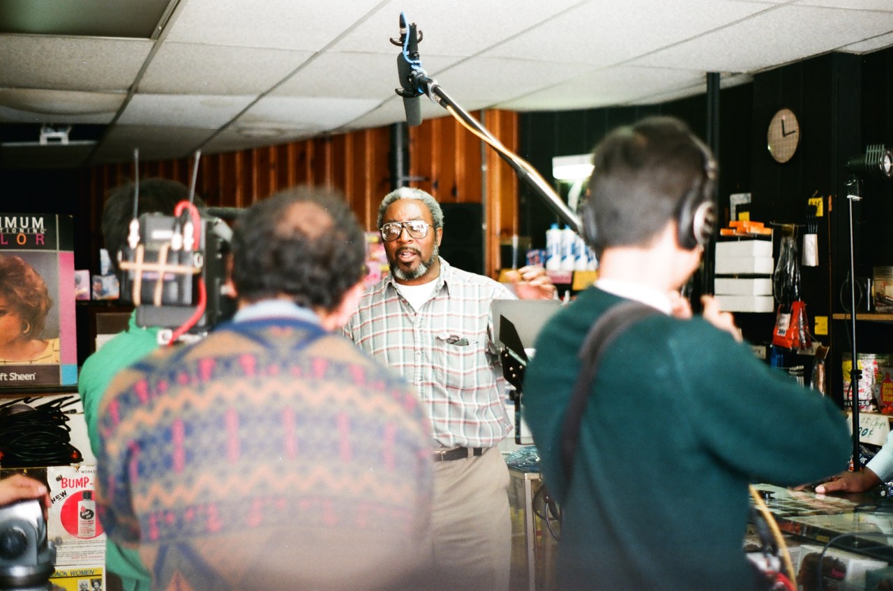 Henderson being interviewed by a film crew from Japan.