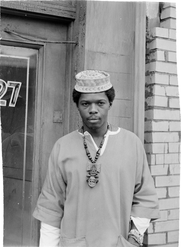 A portrait of Sala Udin in the Hill District c. September 1970. (Photo by Charles 'Teenie' Harris/Carnegie Museum of Art via Getty Images)