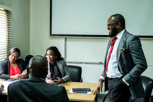Harris is one of roughly a dozen people in Lagos making serious money as a motivational speaker.