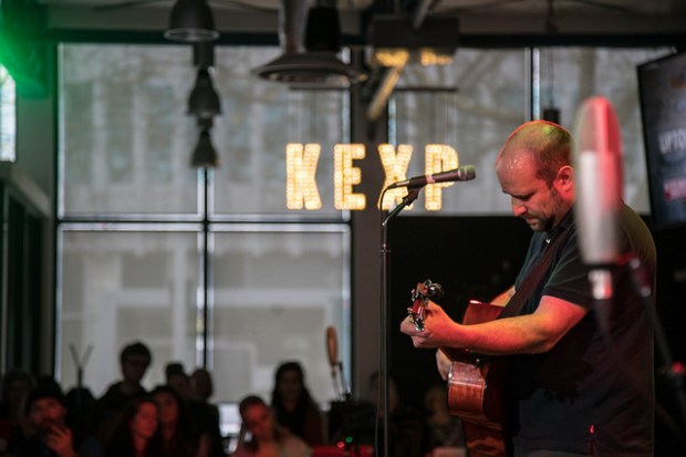 David Bazan performs at KEXP. (Photo by: Patrick Luhrs)