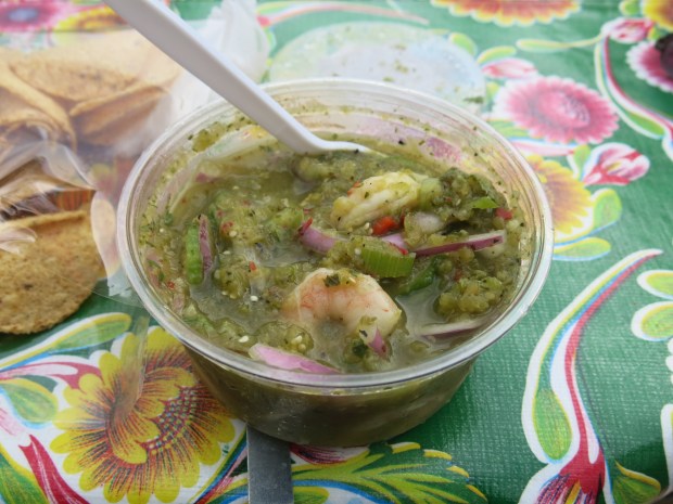 Shrimp aguachiles. (Photo by Gary Stevens via Flickr)