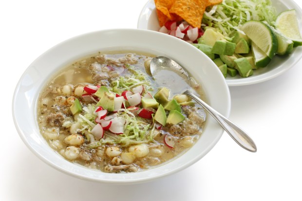 White pozole. (Photo by bonchan via Getty Images)