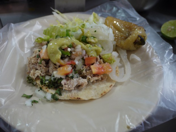 Suckling pig taco. (Photo by Bill Esparza)