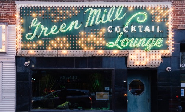 The one of the bands-in-residence, Alfonso Ponticelli & Swing Gitan, performing at the Green Mill.