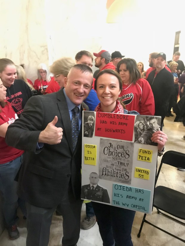 Meghan Stevens and West Virginia State Senator Richard Ojeda.