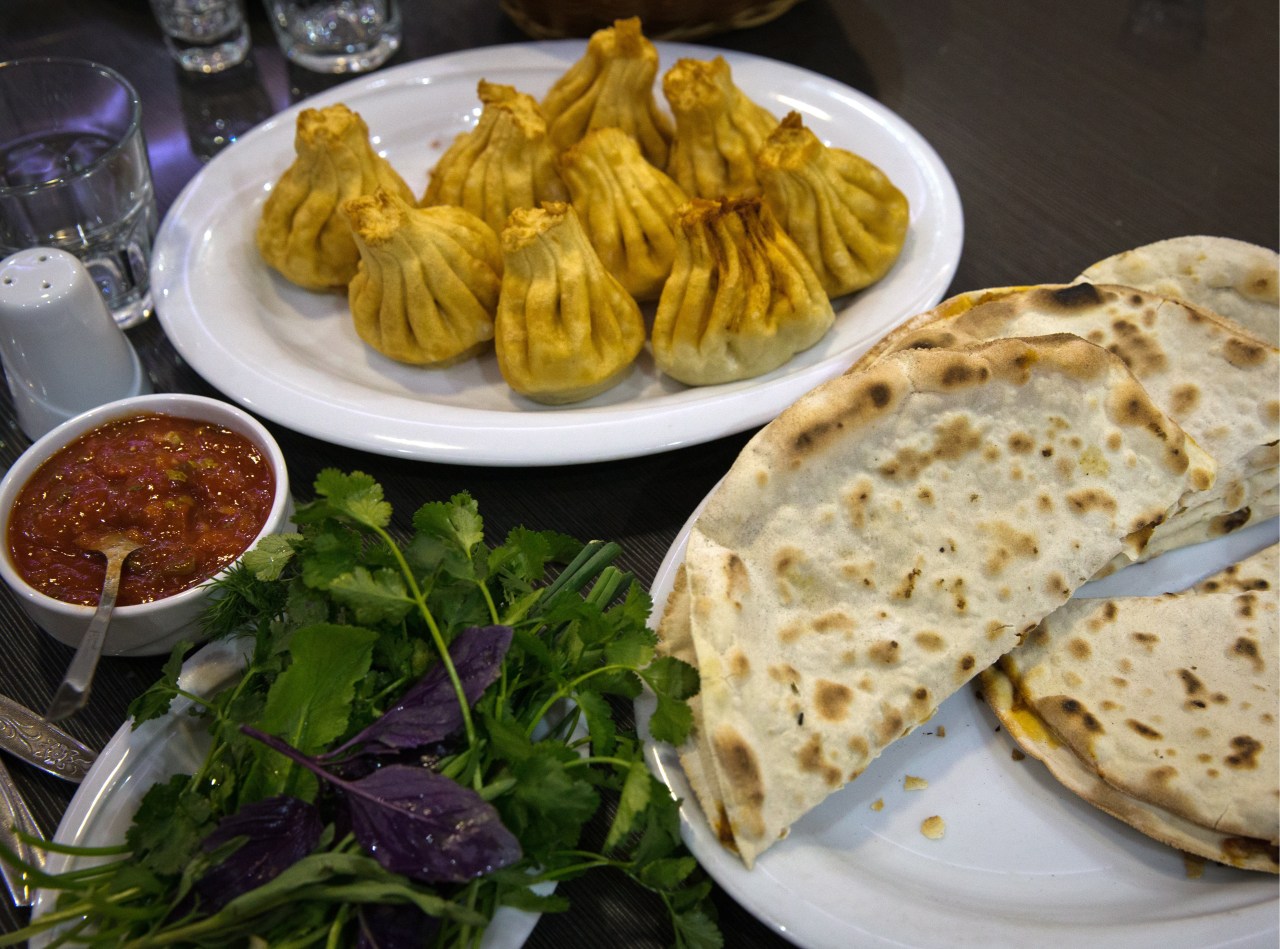 Lavash served at a cafe in Armenia.