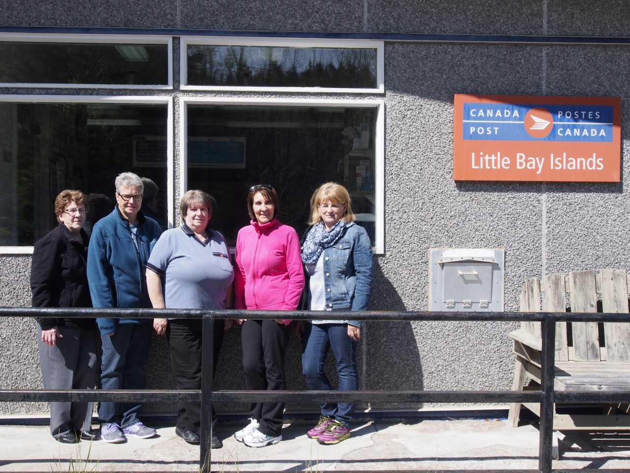 The Post Office ladies, from left: Hazel, Violet, Barb, Peggy, and Shirley.