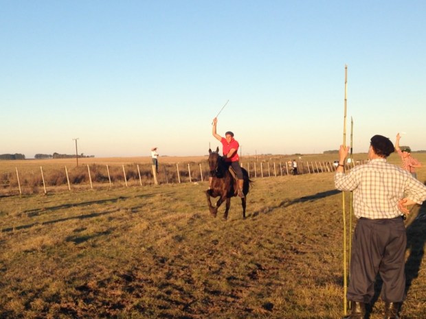 Jockey Sergio Pellejero is first past the post in Illescas.