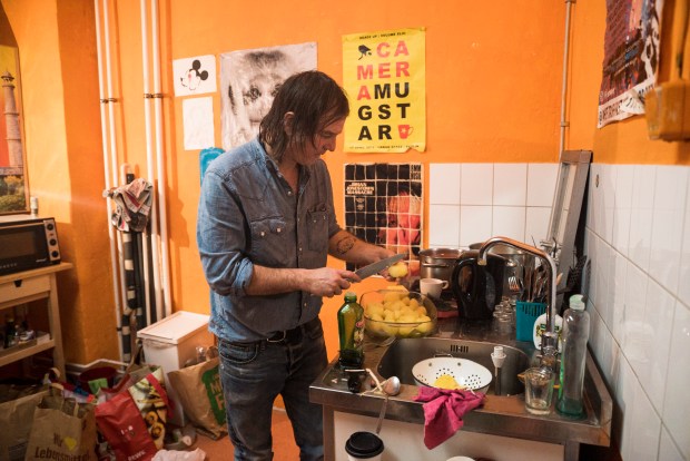 Anton Newcombe prepares the feast.