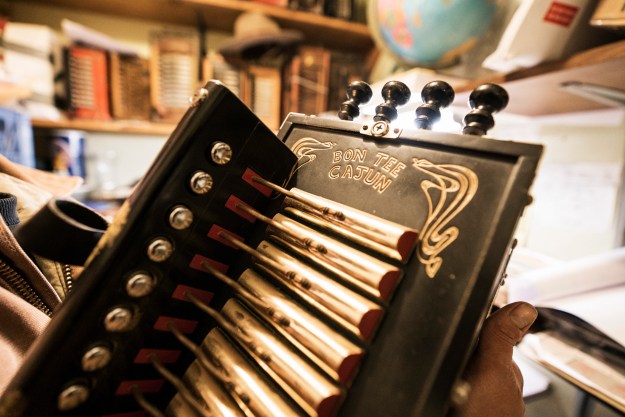 Cajun accordions. Photos by David Scott Holloway.