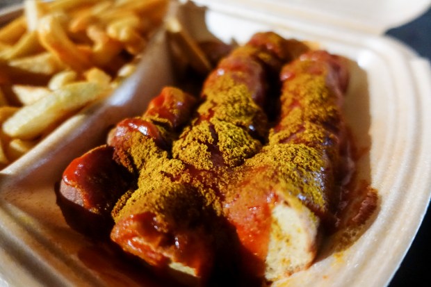 Currywurst. Photo by Josh Ferrell.