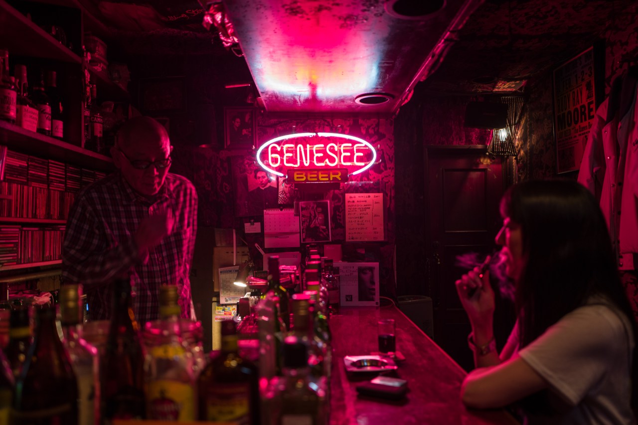 A tiny bar in the hip Koenji neighborhood.