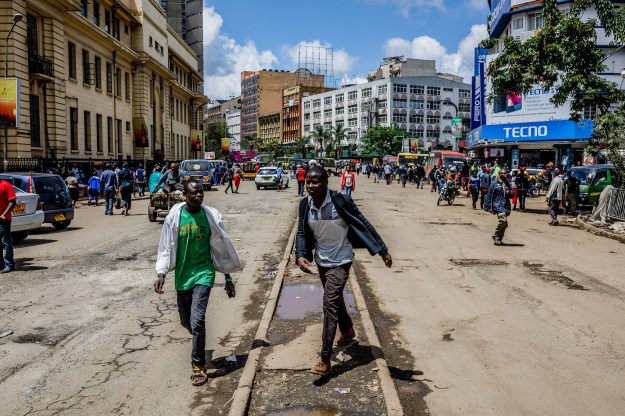 1. Out and about in Nairobi. 2. Camel riding at Uhuru Park.