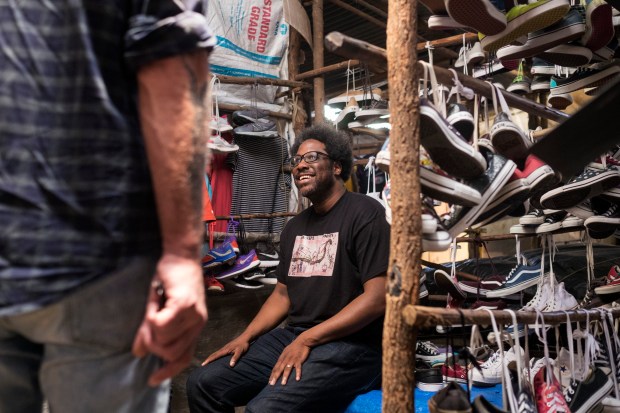 W. Kamau Bell while shooting in Kenya.