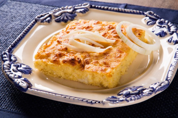 Soup from paraguay with white corn. Photo by Paulo Vilela via Getty Images.