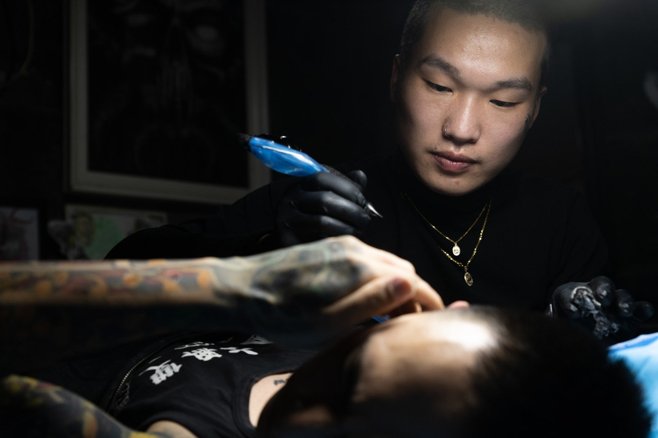 Wang specializes in black and white realism.